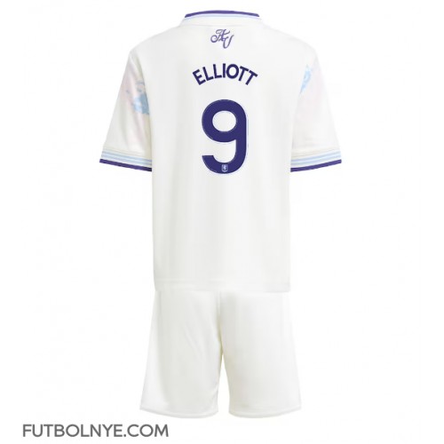 Camiseta Aston Villa Harvey Elliott #9 Tercera Equipación para niños 2025-26 manga corta (+ pantalones cortos)